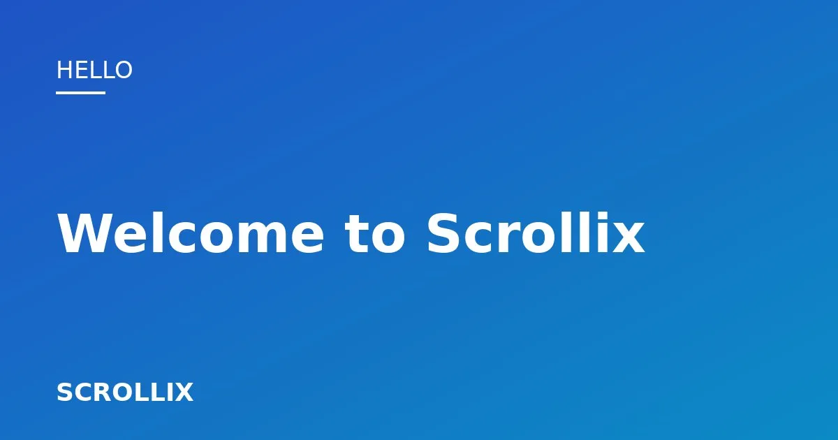 Cover image for Welcome to Scrollix