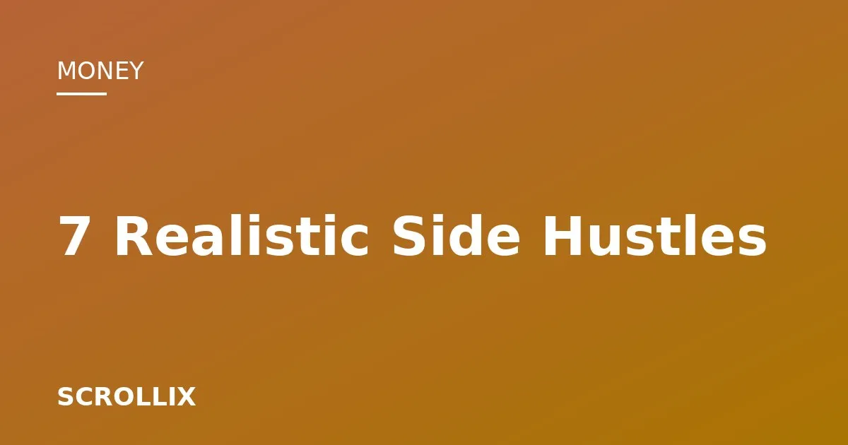 Cover image for 7 Realistic Side Hustles You Can Actually Start in 2026